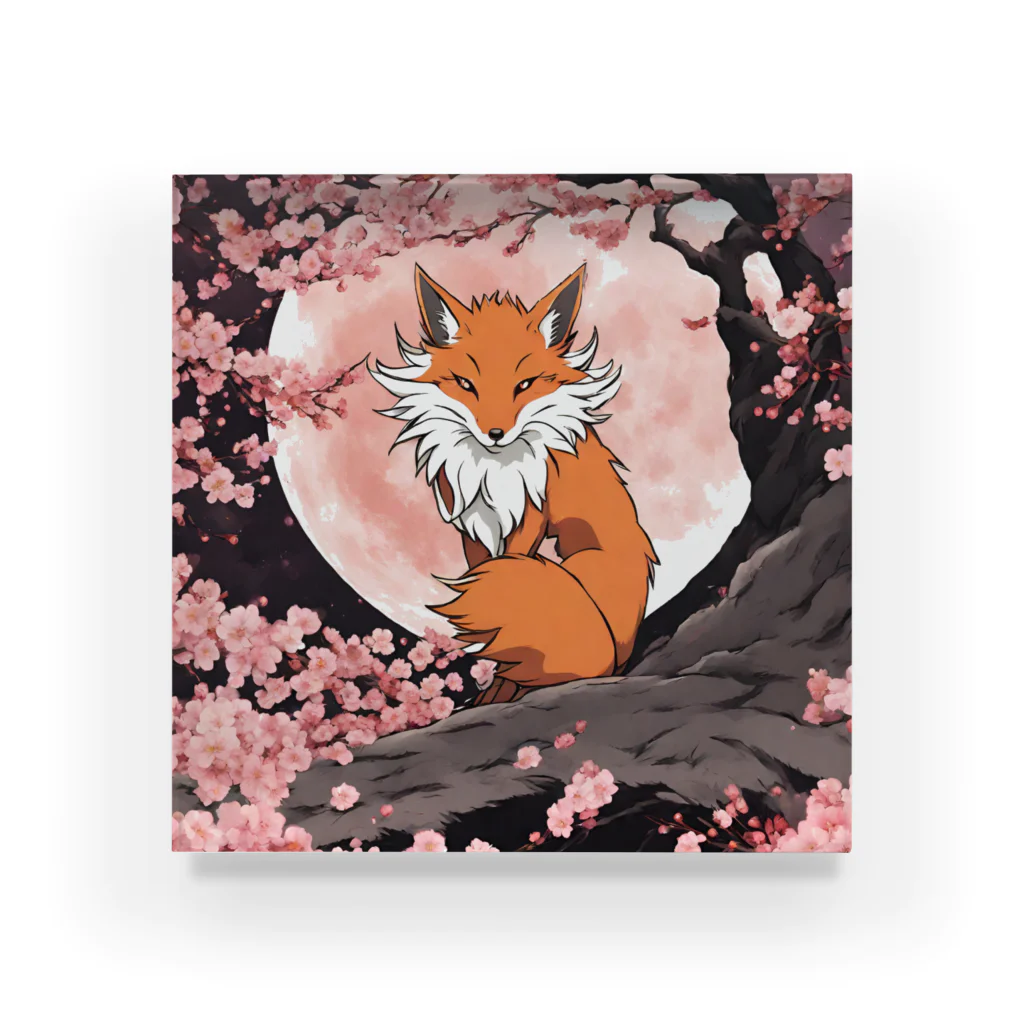 bigbamboofamilyの夜桜　キツネ Acrylic Block