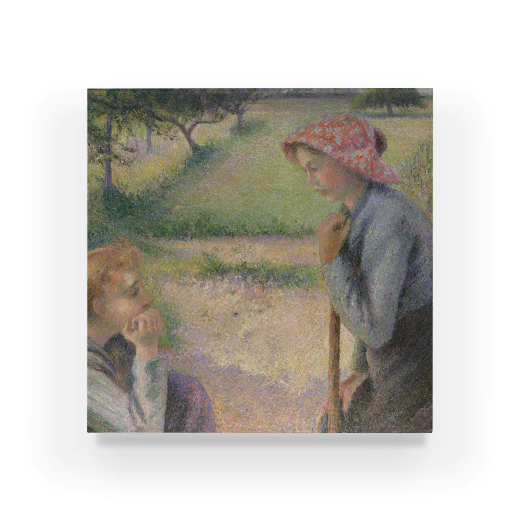 世界美術商店の2人の若い農夫 / Two Young Peasant Women Acrylic Block