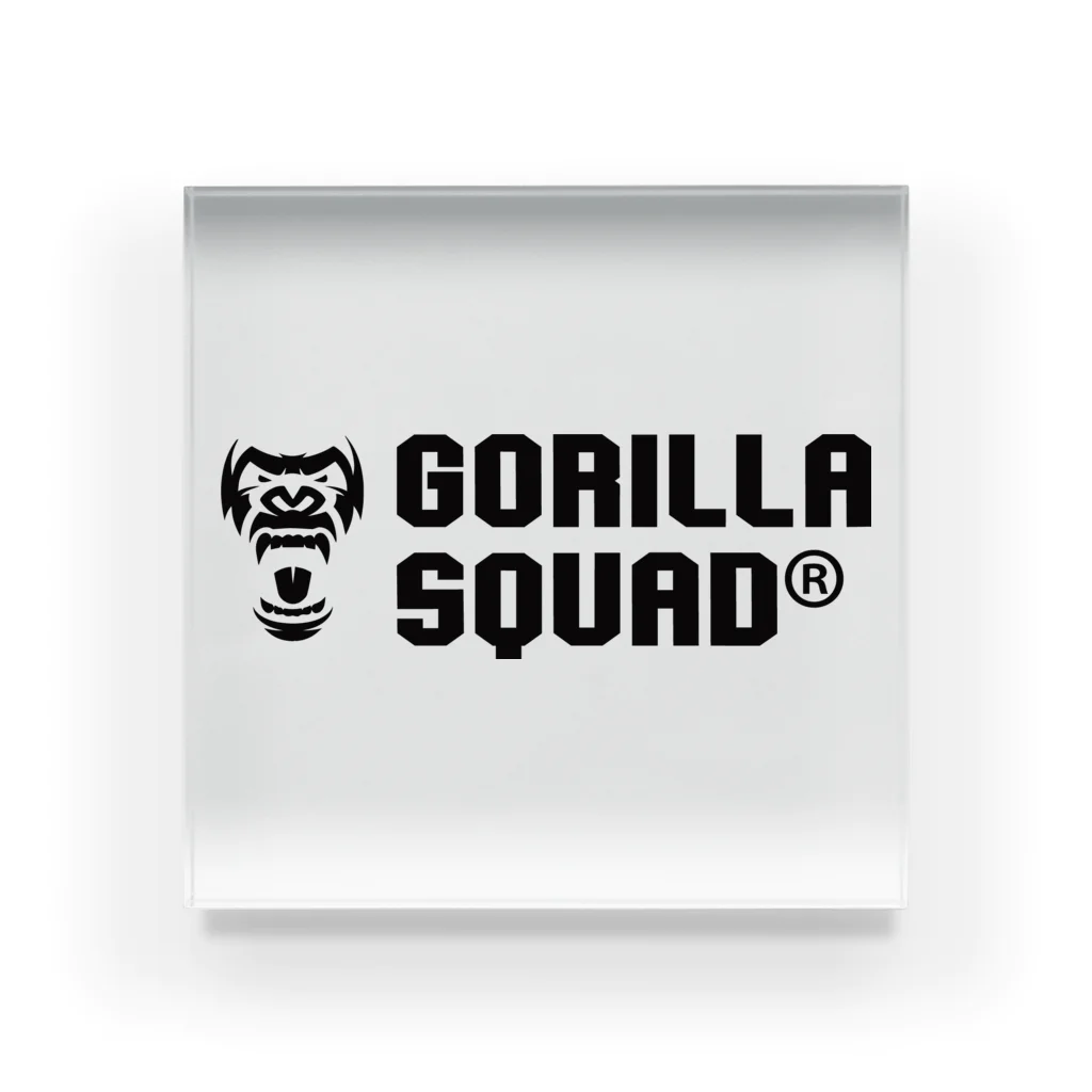 GORILLA SQUAD 公式ノベルティショップのGORILLA SQUAD ロゴ黒 아크릴 블럭