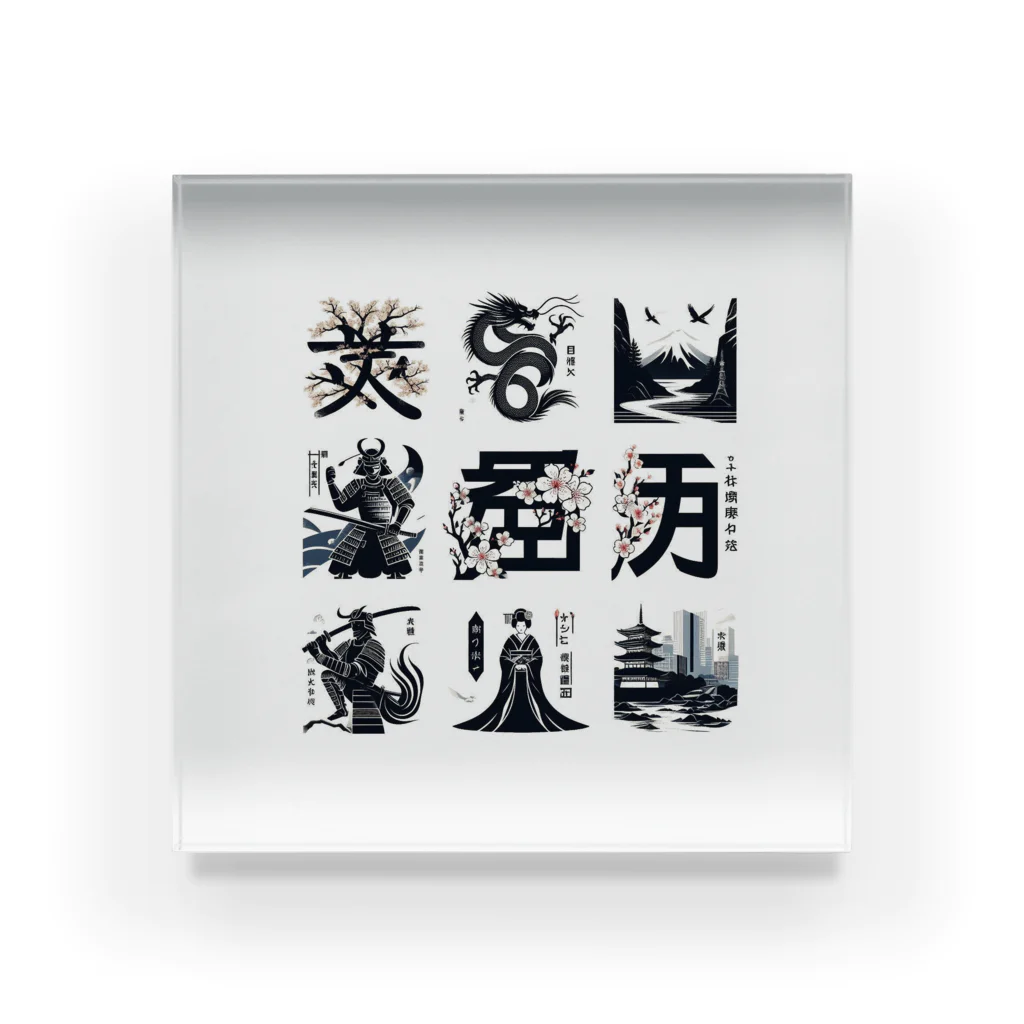 hanaKのKANJI japan Acrylic Block