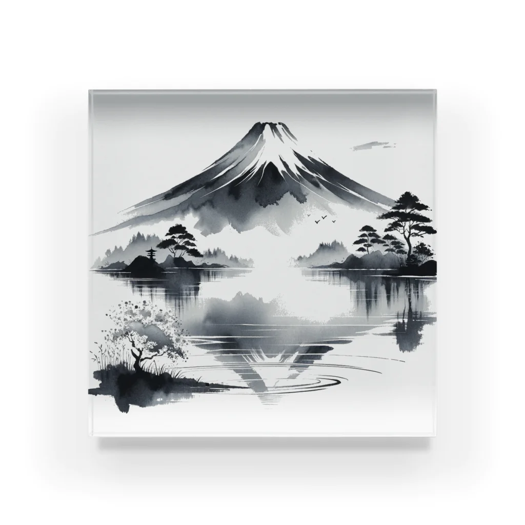 WAFU_JAPANのMirroring Mt.Fuji アクリルブロック