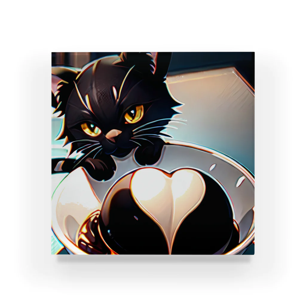 黒猫と珈琲のバレンタインに黒猫のチョコレートボムはいかが？ Acrylic Block