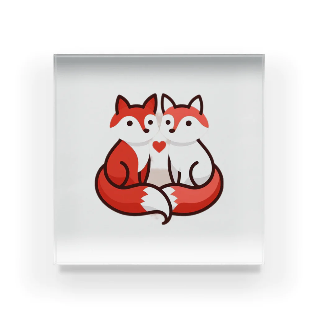 element💚∞のDual Foxes アクリルブロック