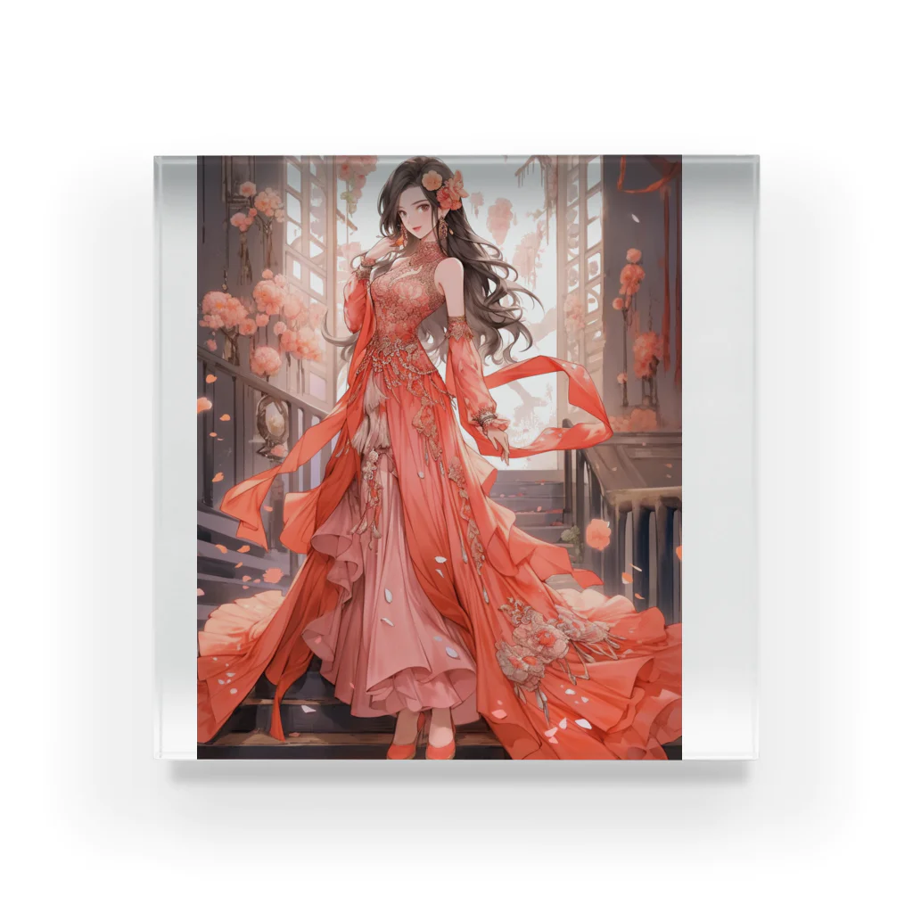 AQUAMETAVERSEの素敵なドレスでパーティ　sanae 2074 Acrylic Block
