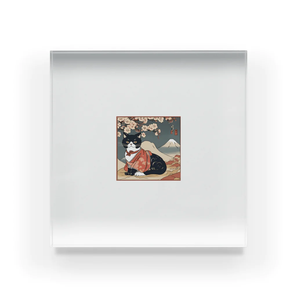 にゃんこグッズのにゃんこ浮世絵ニャン🎵 アクリルブロック