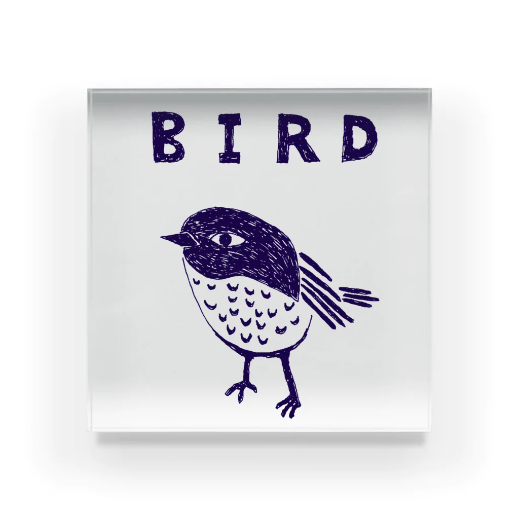 NIKORASU GOのトリマニア専用デザイン「BIRD」（Tシャツ・パーカー・グッズ・ETC） アクリルブロック