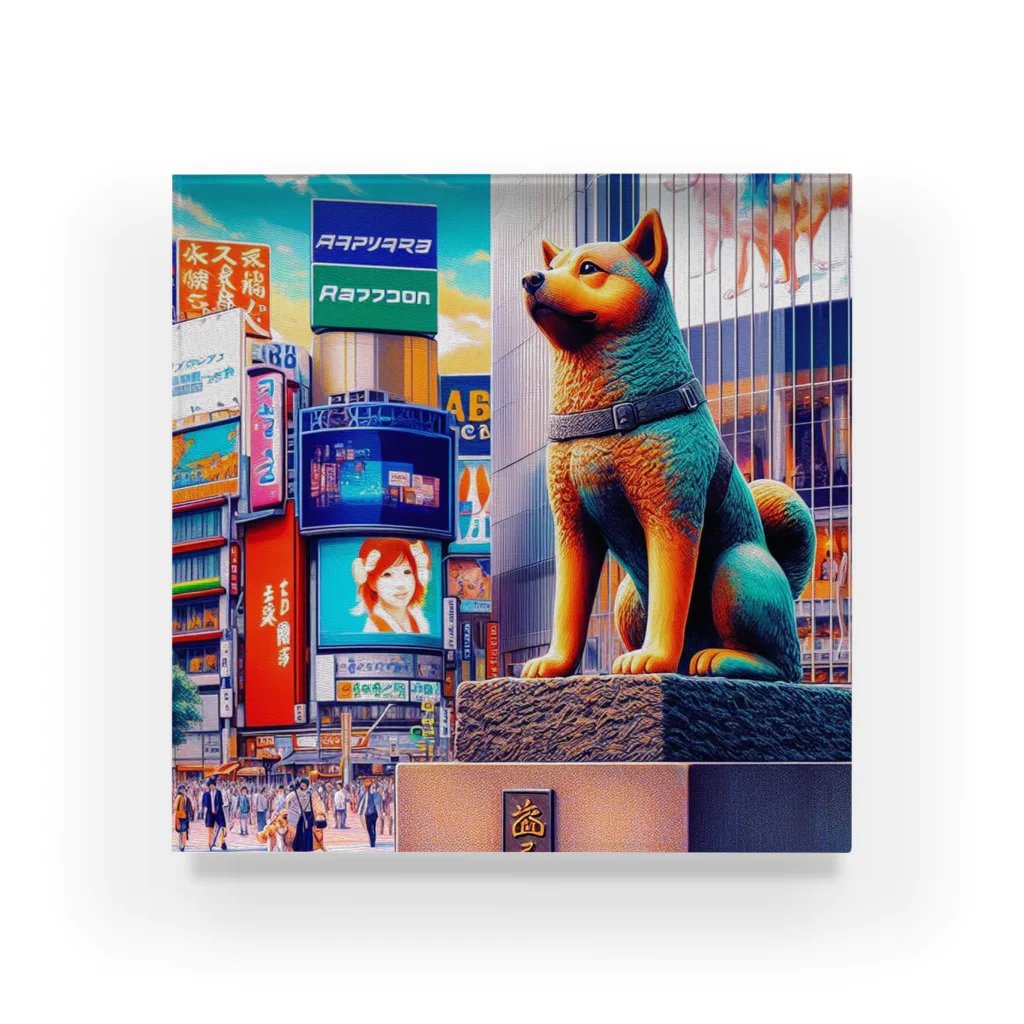 日本の風景 COOL JAPANの日本の風景:渋谷駅の忠犬ハチ公、Japanese scenery: Hachi, the faithful dog at Shibuya Station Acrylic Block