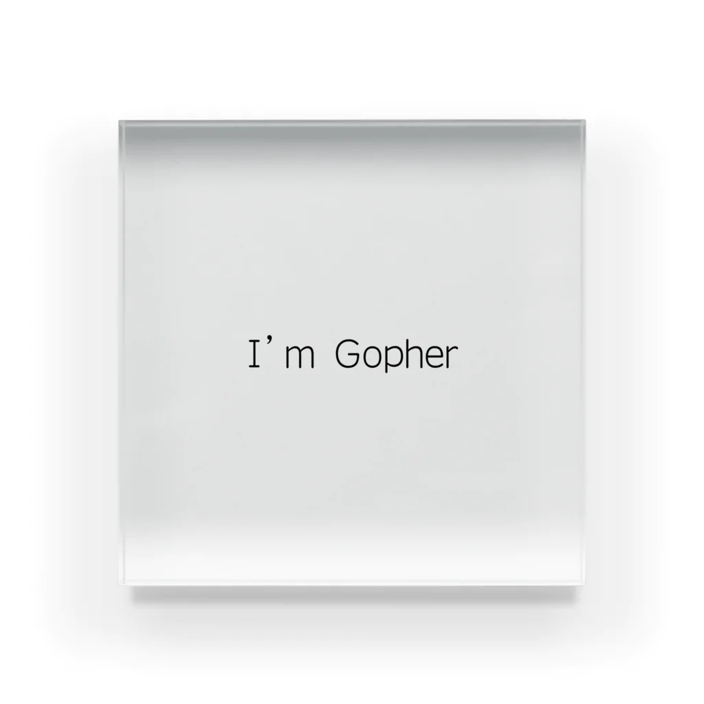 T-プログラマーのI'm Gopher アクリルブロック