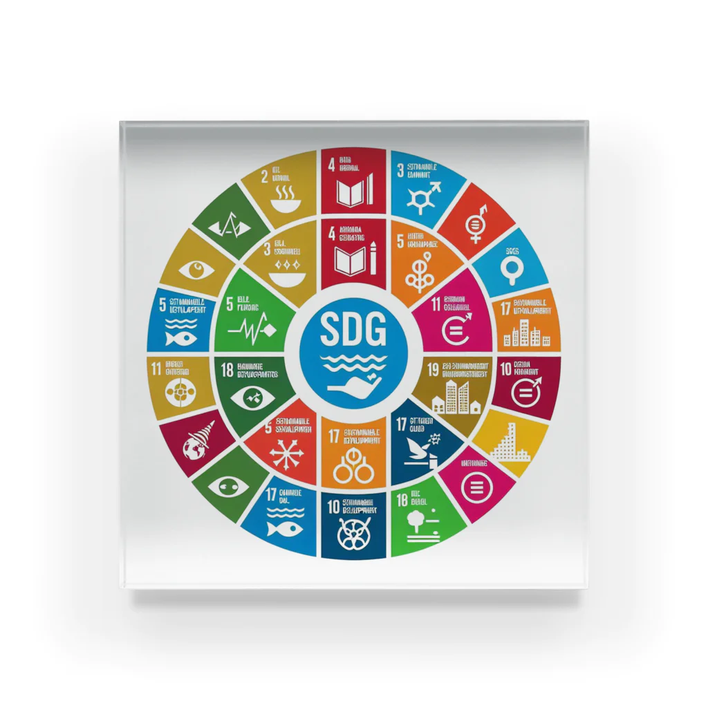 happiness_shopのSDGs（持続可能な開発目標） アクリルブロック