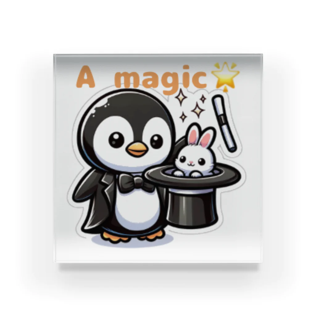 tsukino-utenaのおめかしPenguin、魔法使いになる。 Acrylic Block