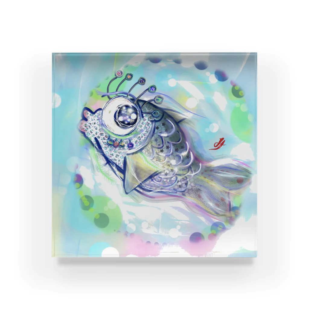 mmty🫑みーまんのオラ真鯵🐟-5 Acrylic Block