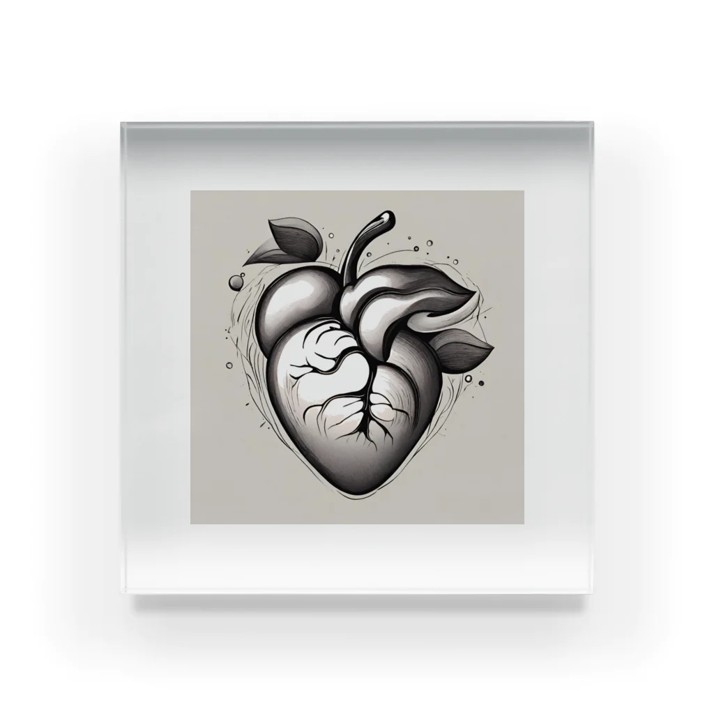 Tarikamの林檎心臓 Acrylic Block