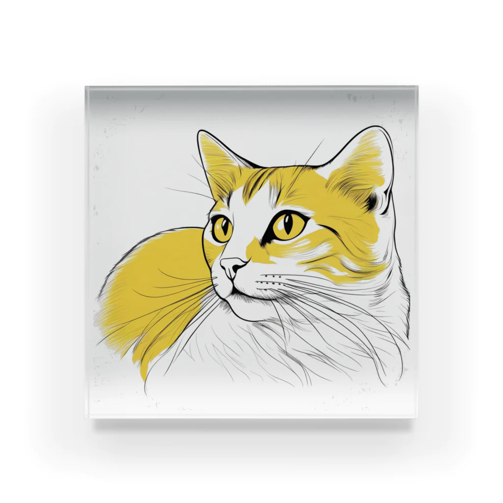 SerenDの猫スケッチ　たまにゃん Acrylic Block