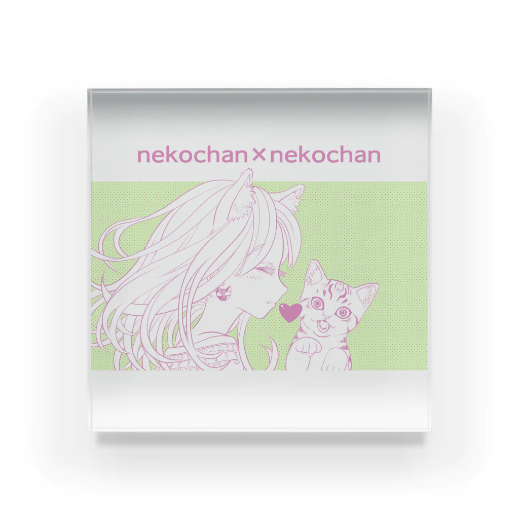 nya-mew（ニャーミュー）のネコチャン×ネコチャン アクリルブロック