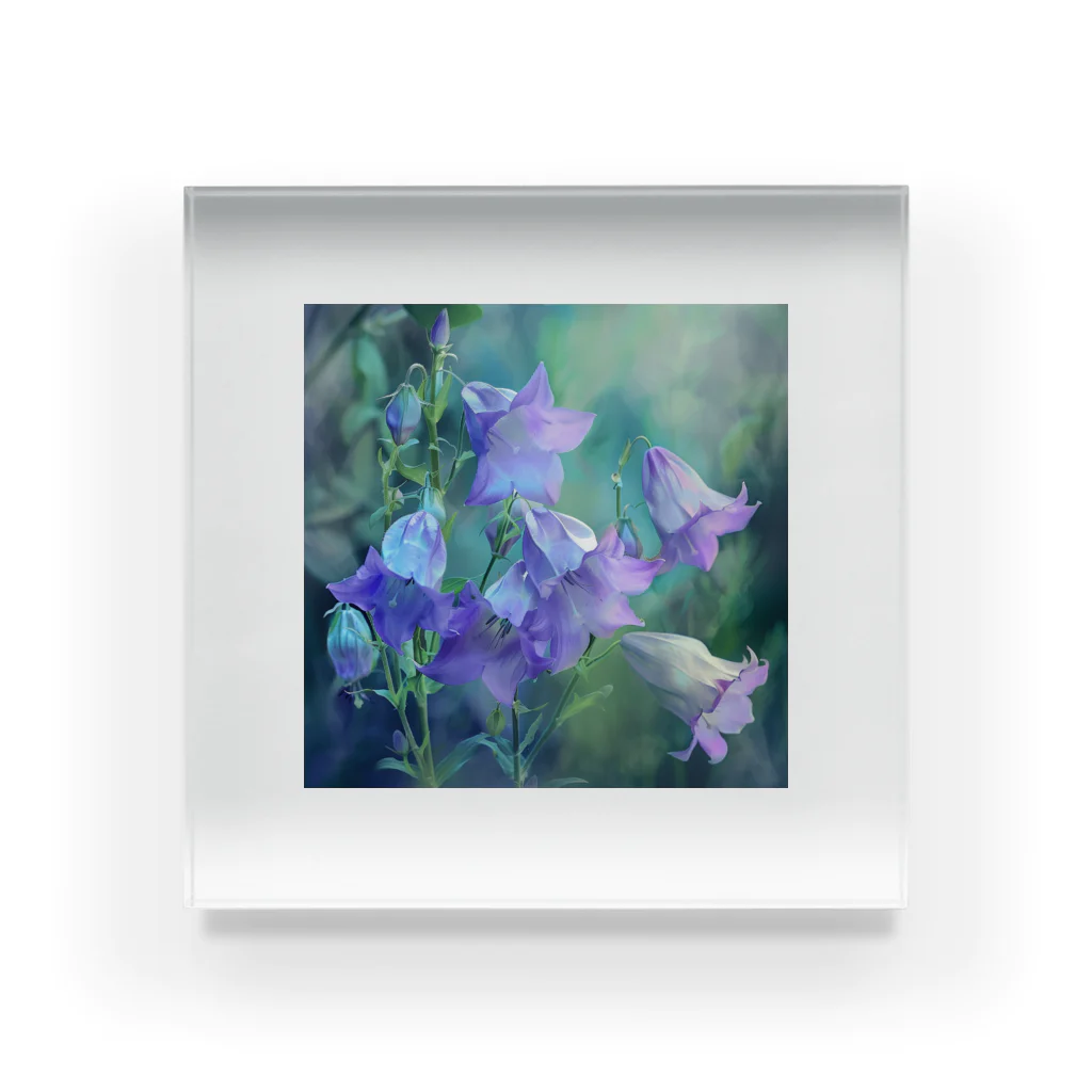 AQUAMETAVERSEの紫の花　なでしこ1478 Acrylic Block