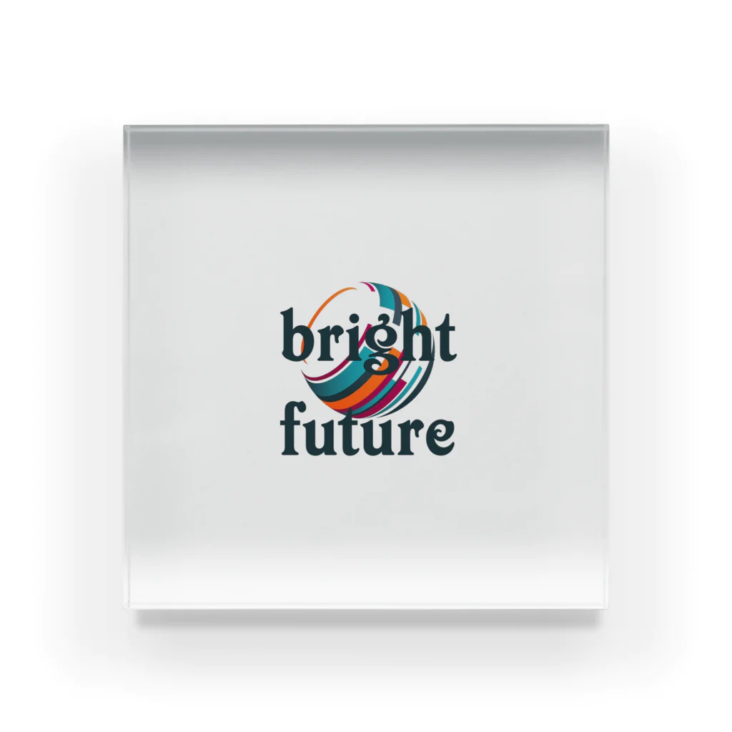 Happy Human のbright future Acrylic Block