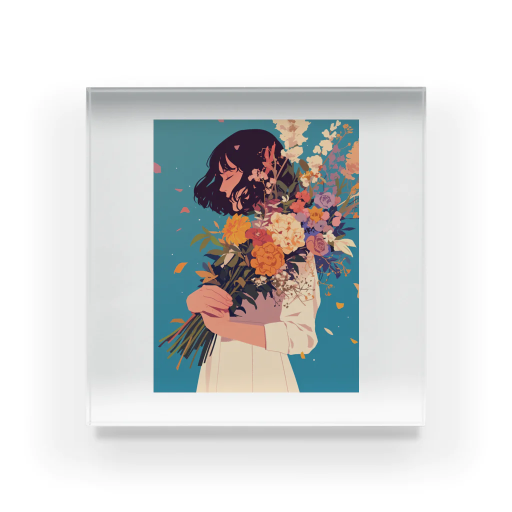 AQUAMETAVERSEの花束をあなたに　Hime  2530 Acrylic Block