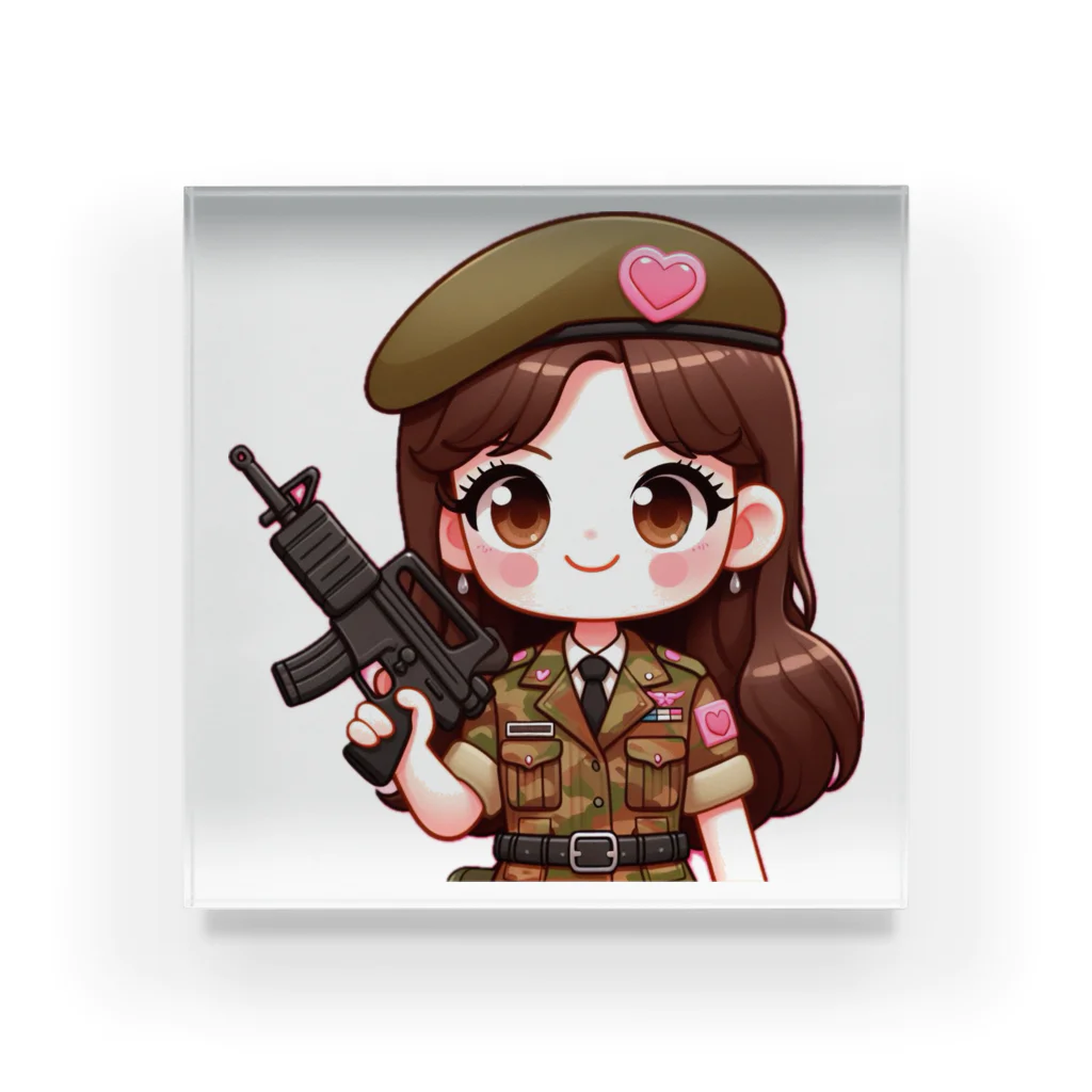 WakuWakustoreのarmy girl アクリルブロック