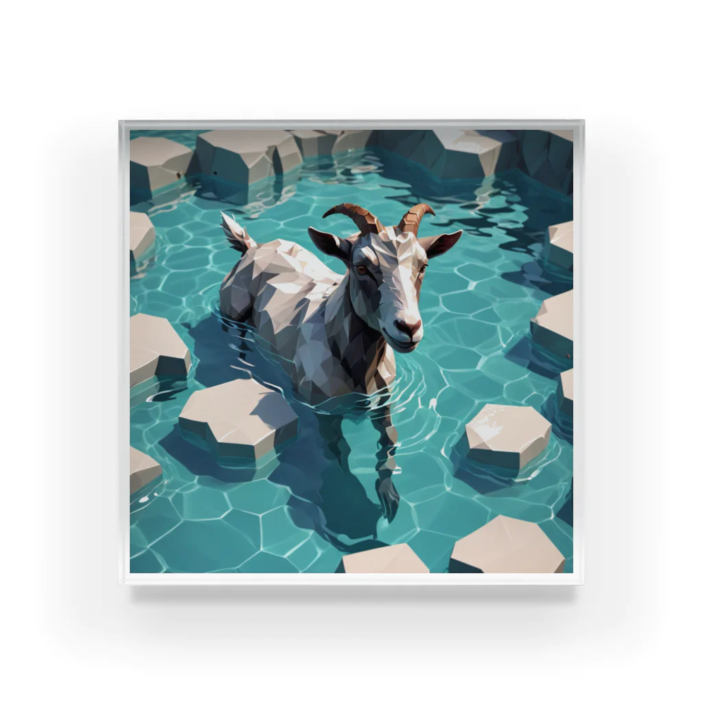 かてこの洋服販売所のWater goat 2 Acrylic Block