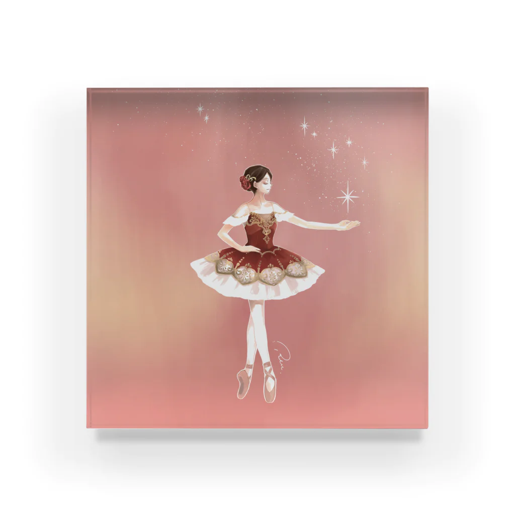 Joy. Ree Illustration SUZURI Shop のBallet (Paquita) - square アクリルブロック