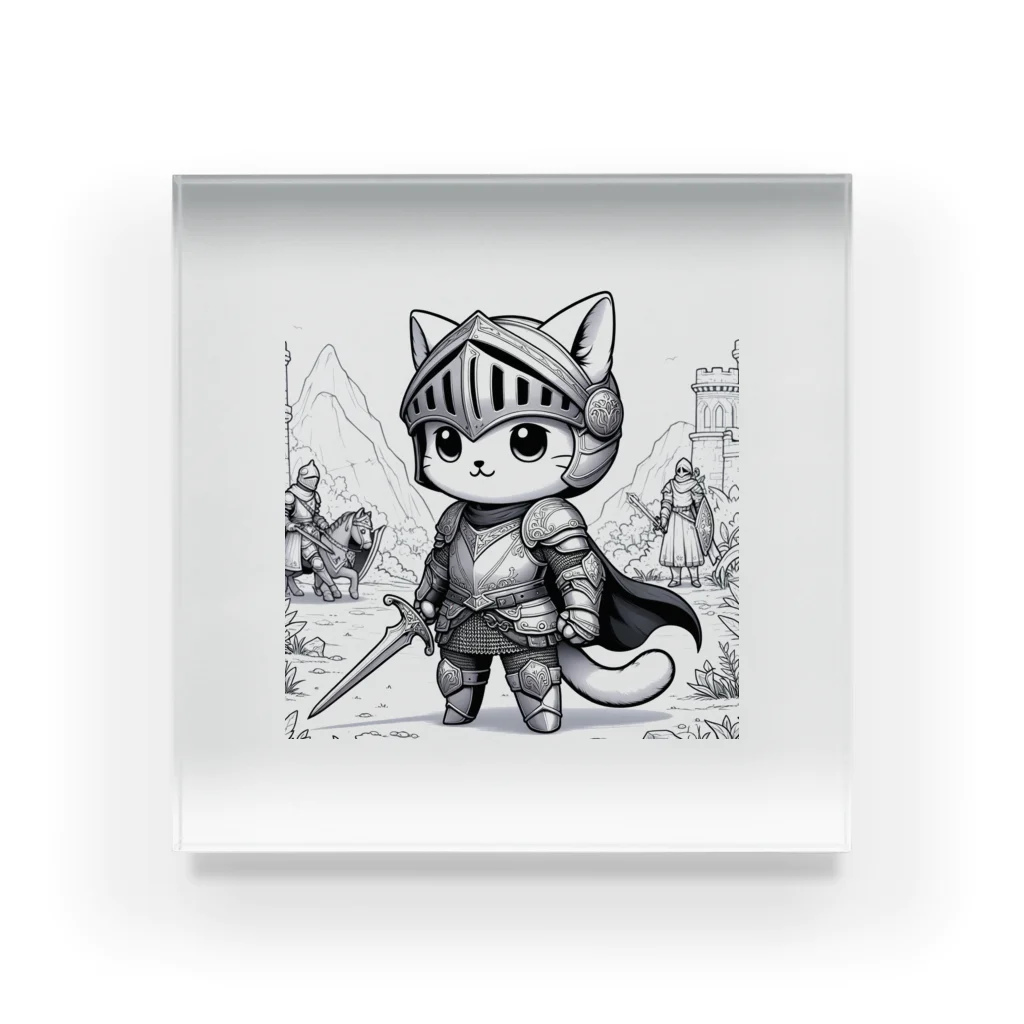 われらちきゅうかぞくのナイト キャッツ(Knight Cats) Acrylic Block