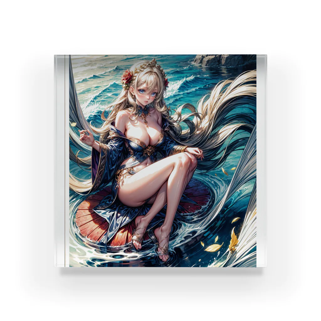 Anime_Ijindenの美と愛の女神アフロディーテ B〜Aphrodite B goddess of beauty and love〜 Acrylic Block