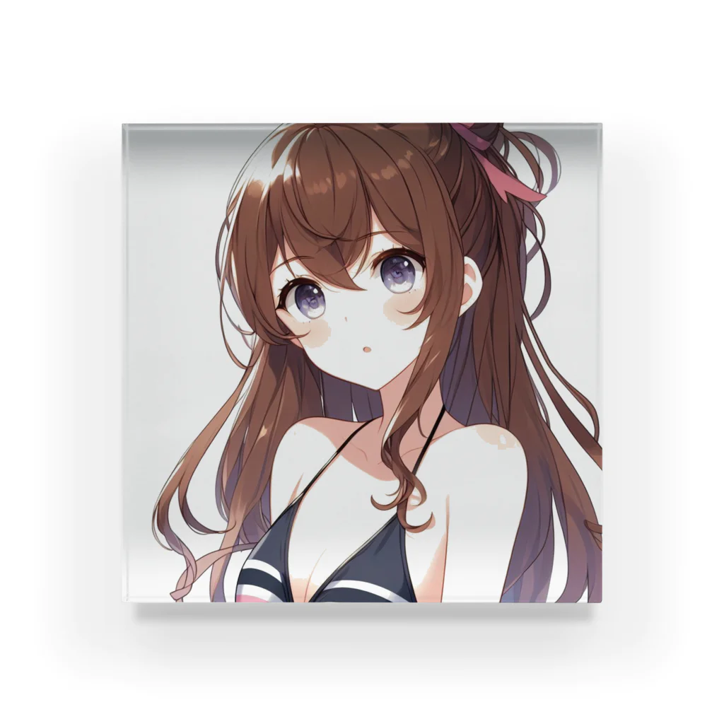 ShopＴＫの水着を選ぶ少女 Acrylic Block