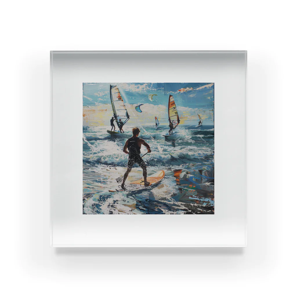 AQUAMETAVERSEのsupとwindsurfingレース　エンジェル717 2065 Acrylic Block