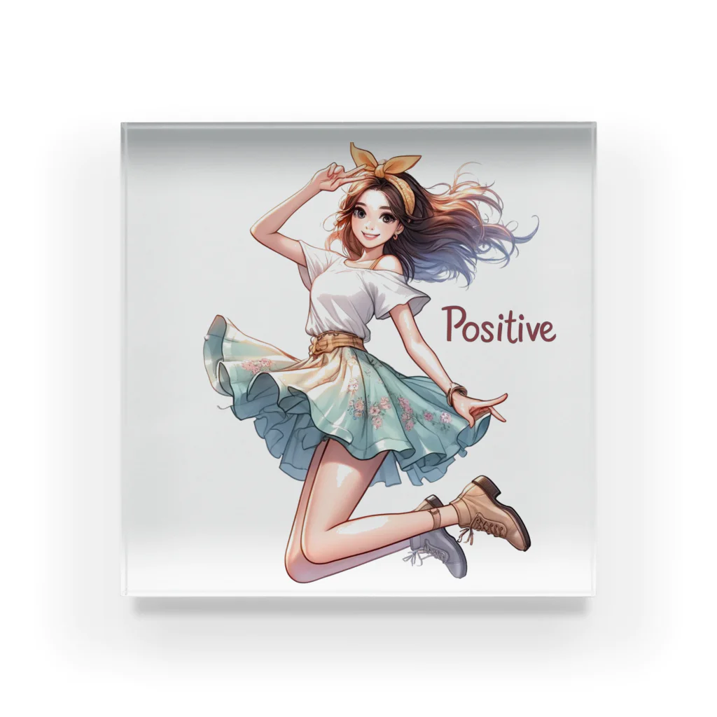 riopara0777のPOSITIVE GIRL アクリルブロック