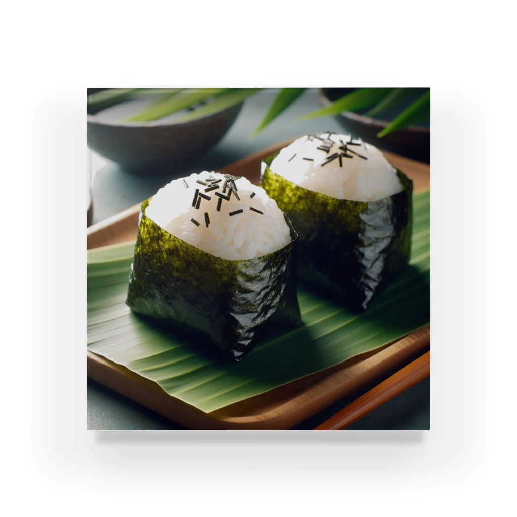 日本の風景 COOL JAPANの日本の風景:お母さんの味''おにぎり" "おむすび''、Japanese scenery: Mom's taste rice balls "Onigri" "Omusubi" アクリルブロック