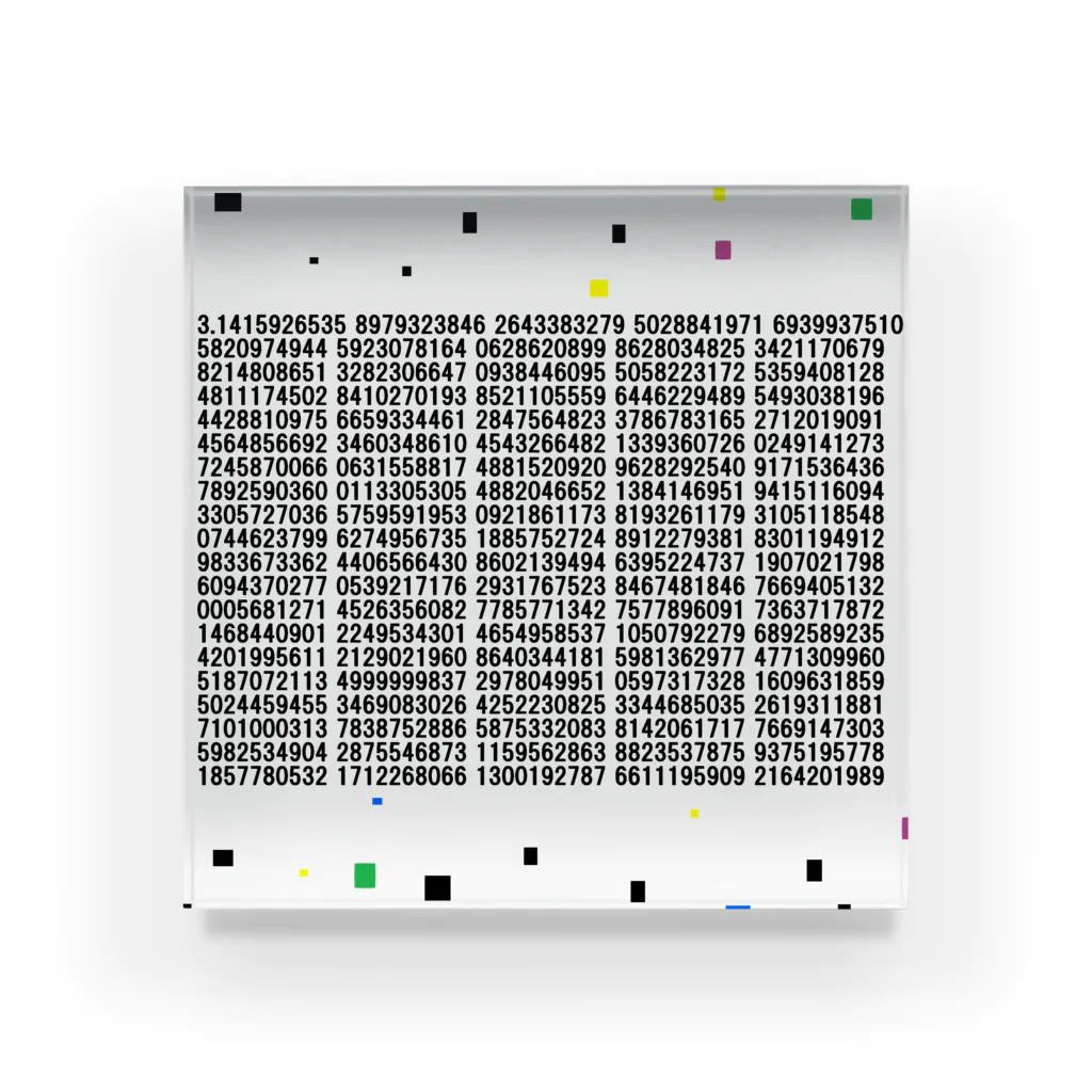 noiSutoaの円周率を1000桁 アクリルブロック