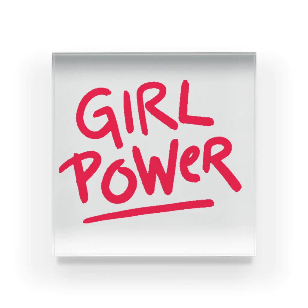 あい・まい・みぃのGirl Power-女性の力、女性の権力を意味する言葉 アクリルブロック