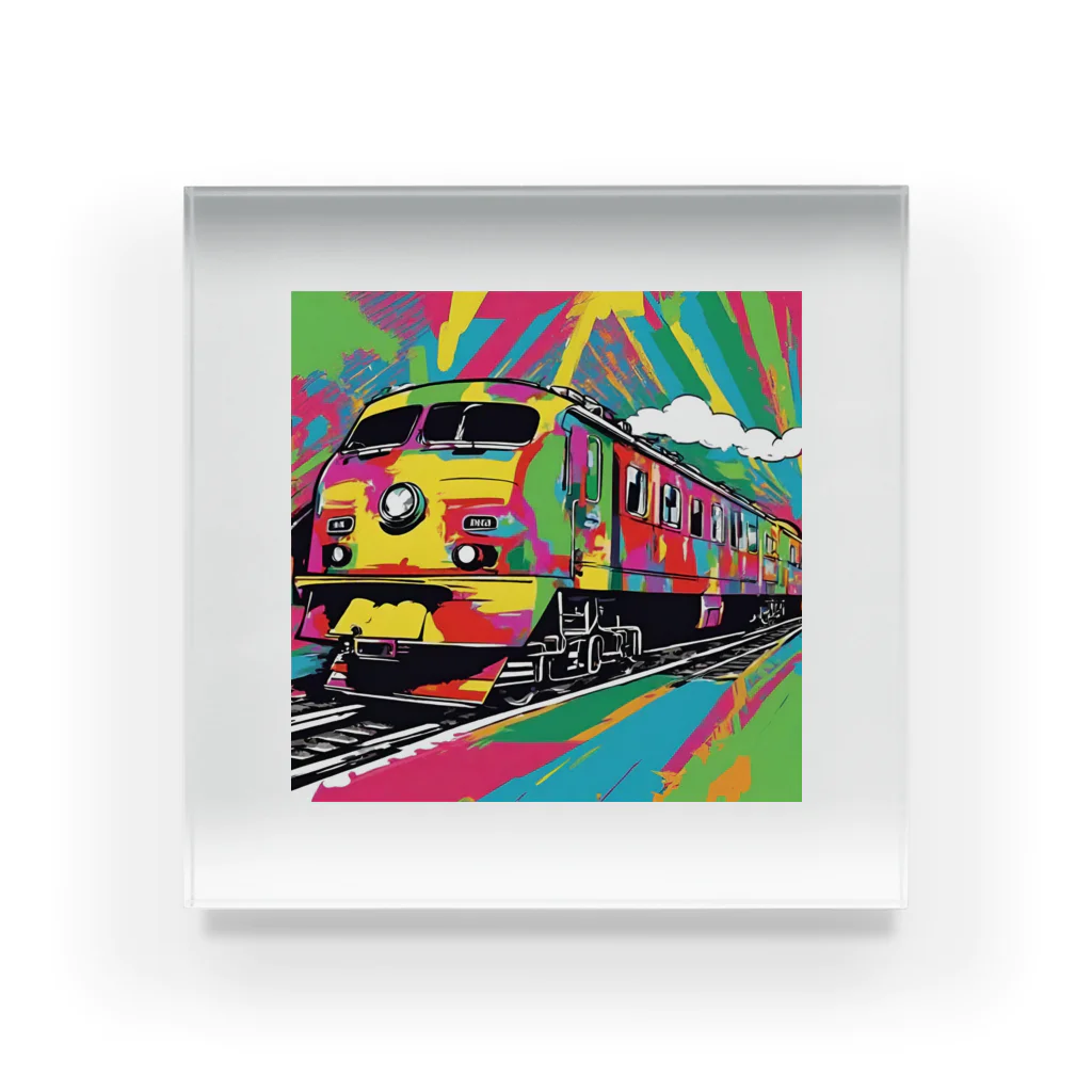 NeoPopGalleryのPOPARTtrain アクリルブロック