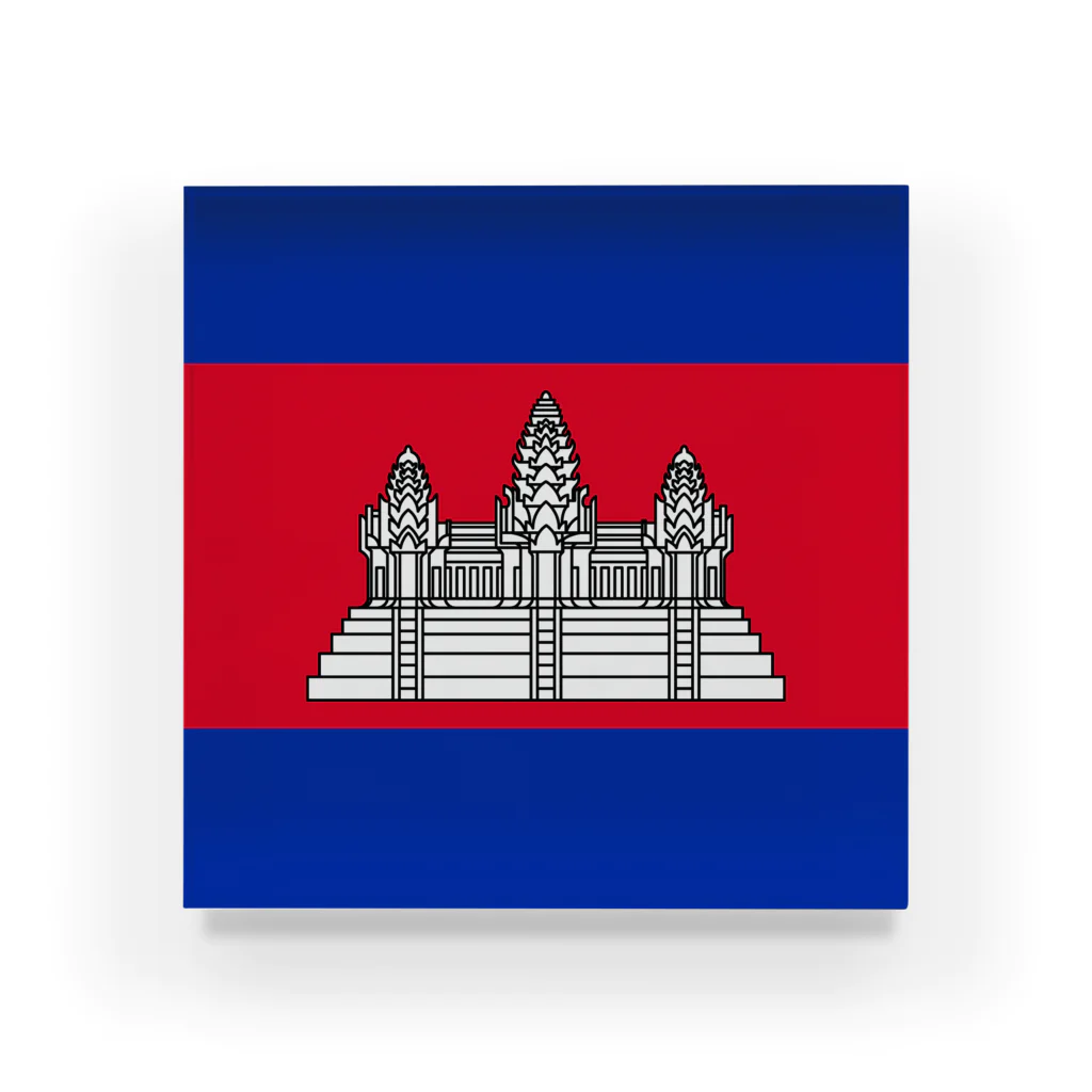 お絵かき屋さんのカンボジアの国旗 アクリルブロック