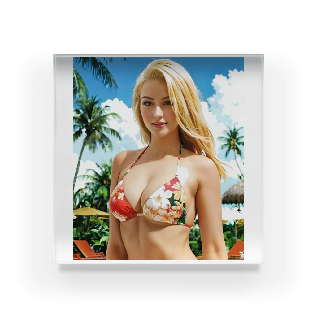 Super CrystalのAI Blonde Model Acrylic Block