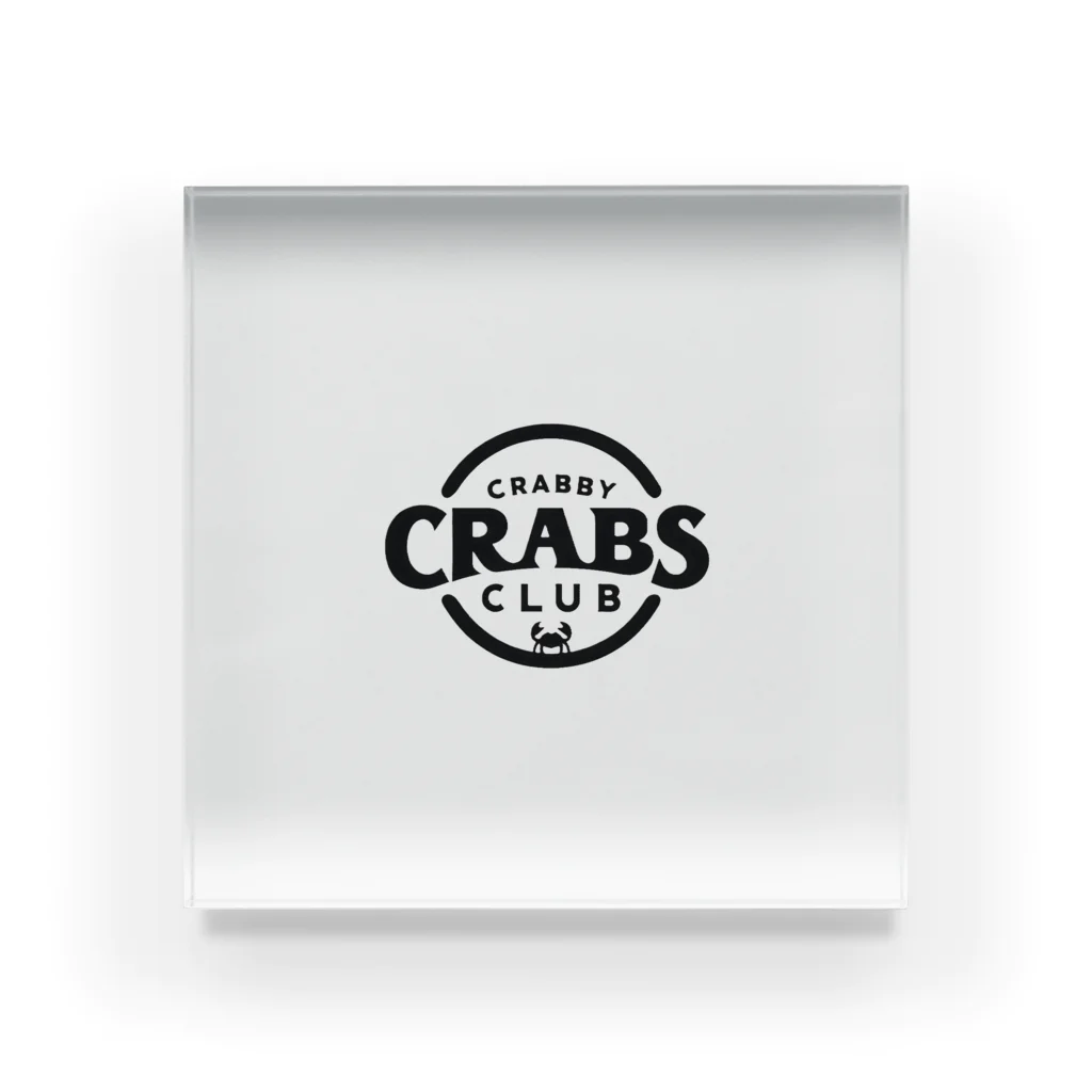 MatrixSphereのCRABBY CRABS CLUB シンプルロゴ Acrylic Block