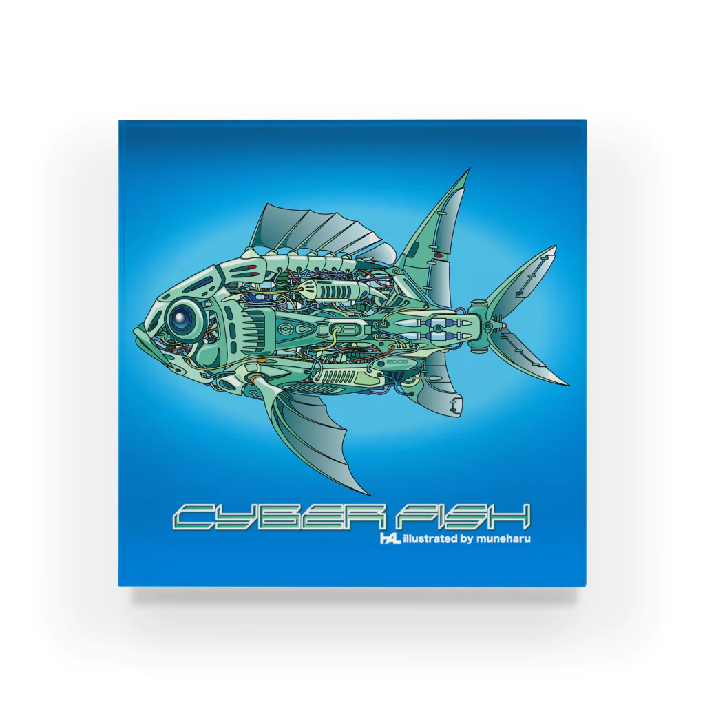 illustrator_HaLのCYBER FISH 아크릴 블럭