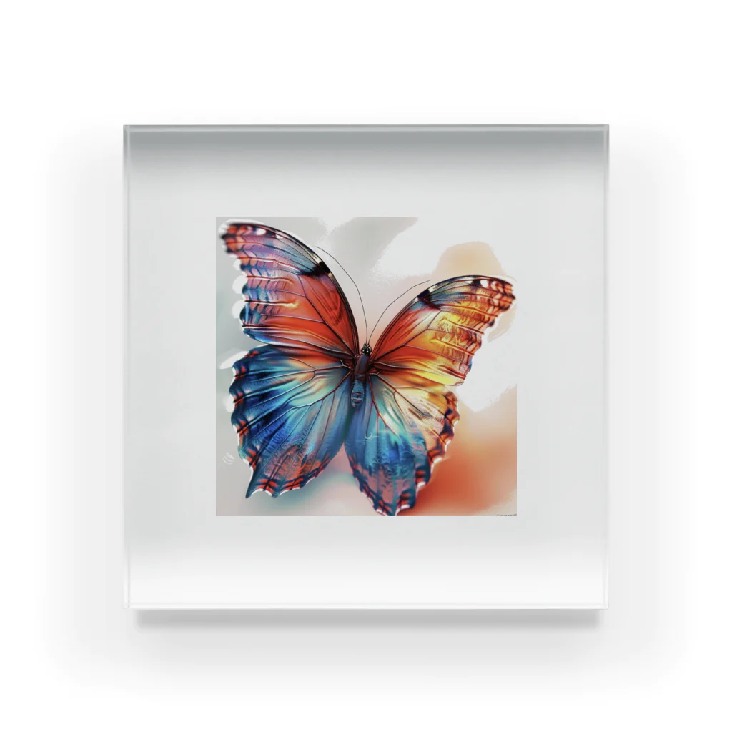 EHMforyouの美しい蝶　変容　導き　輝き アクリルブロック