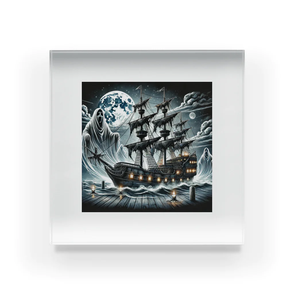 海の幸の幽霊海賊船 Acrylic Block