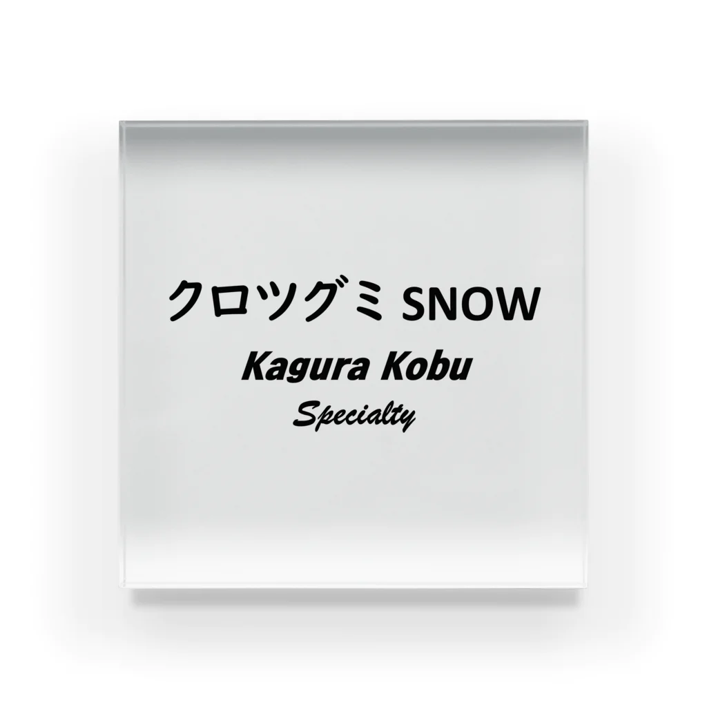 AND-PRODUCTS.COMのクロツグミ SNOW アクリルブロック