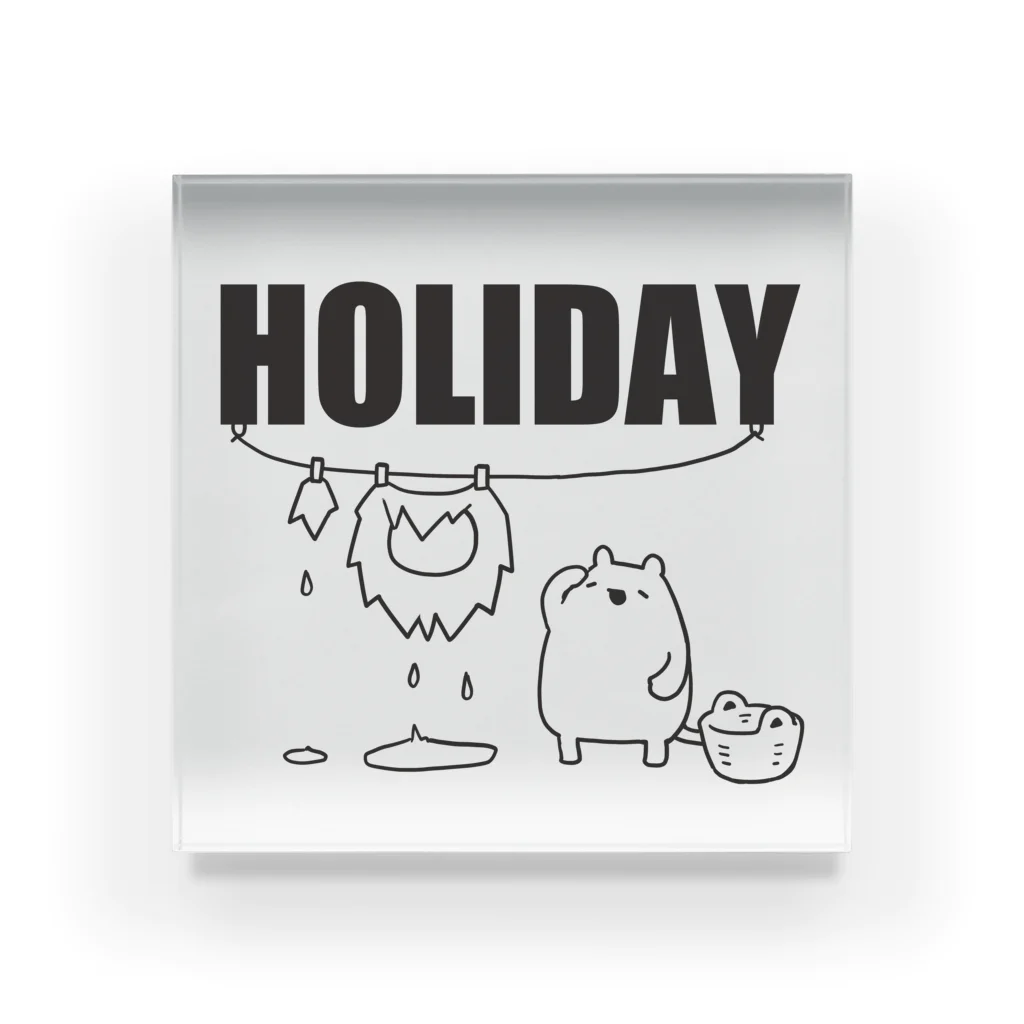 うさやの【HOLIDAY】ライオンさんの休日 Acrylic Block