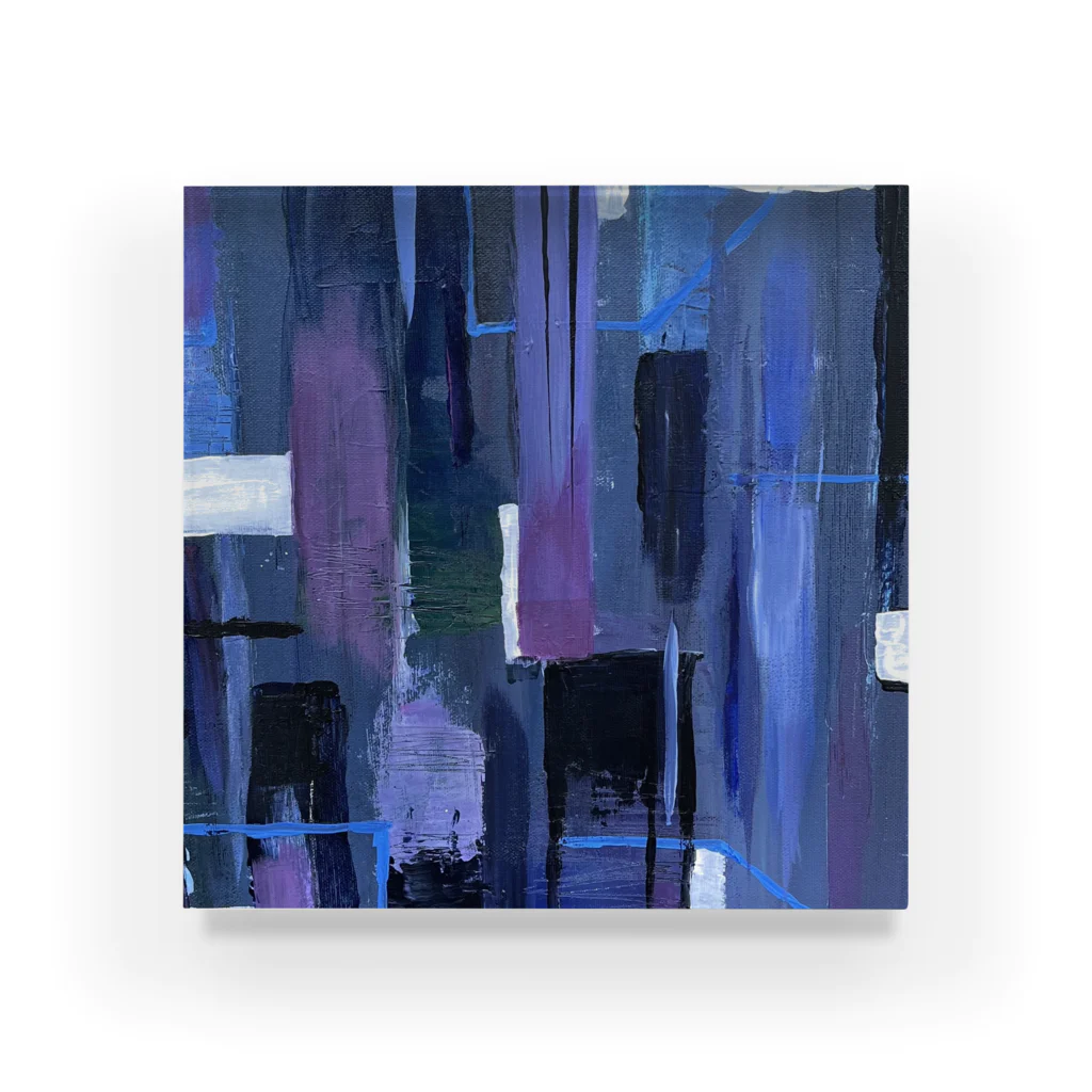Yuka Arts shopの抽象画「青」のオリジナルグッズ Acrylic Block