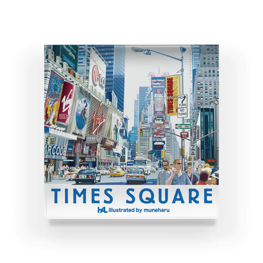 illustrator_HaLのTIMES SQUARE アクリルブロック