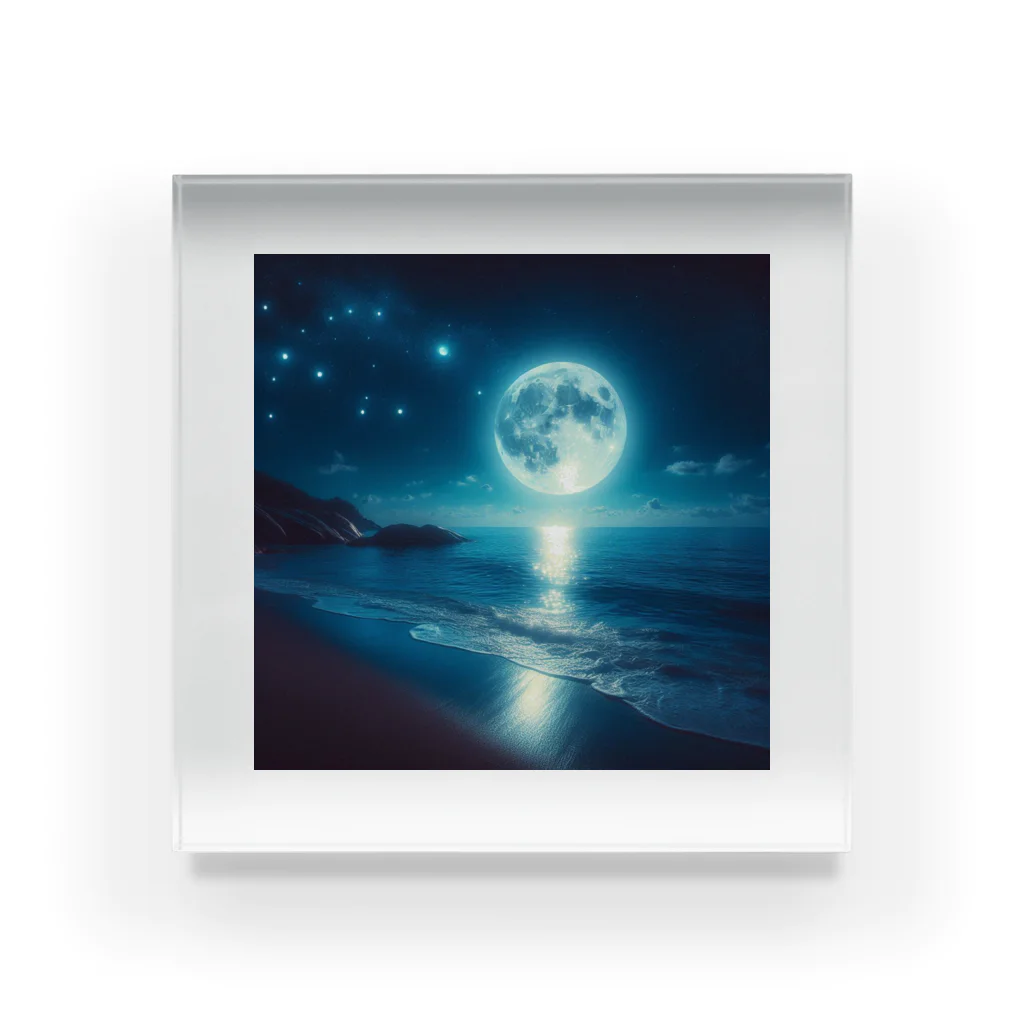 RIKUPANDAのNight Sea Acrylic Block