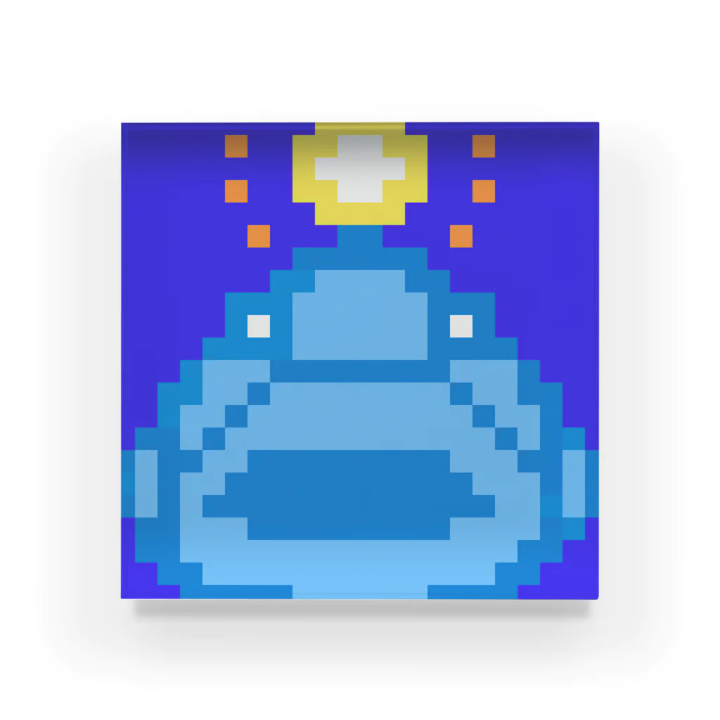 Get here ヒロケンのクエ＋あんこう（色付き）【ドット絵】 Acrylic Block