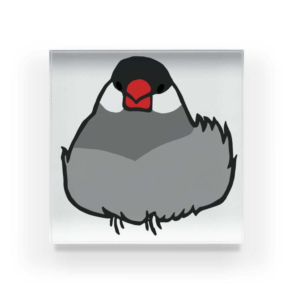 おだんご文鳥 桜文鳥 243 243h のアクリルブロック通販 Suzuri スズリ