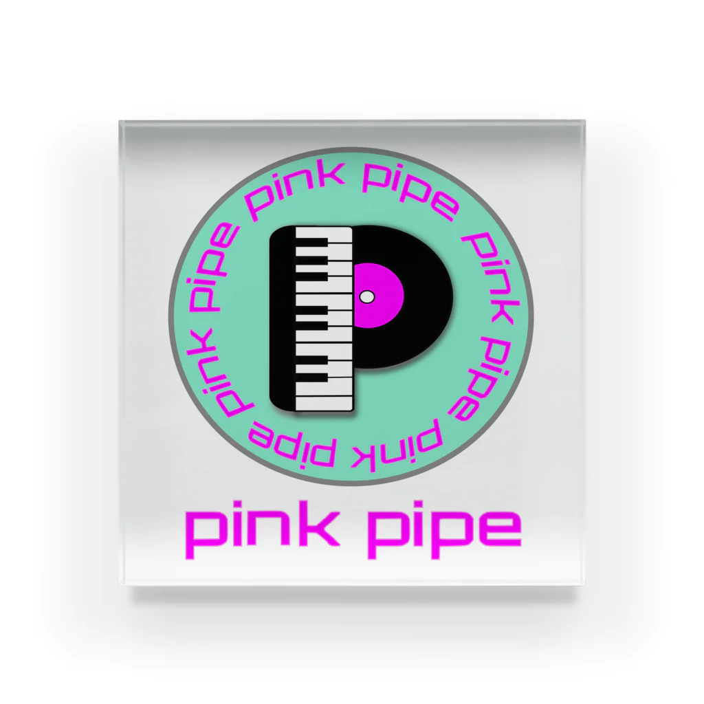 PinkPipeのPinkPipeオリジナルグッズ ピアノレコード アクリルブロック