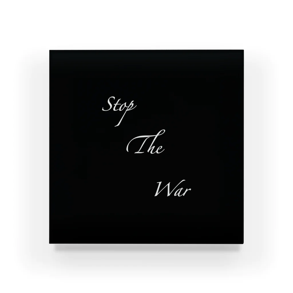 よってらっしゃい見てらっしゃいのStopTheWar Acrylic Block