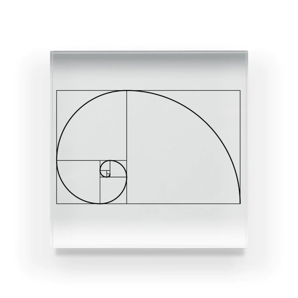 Sougaku　Productのフィボナッチ数列右巻き Acrylic Block