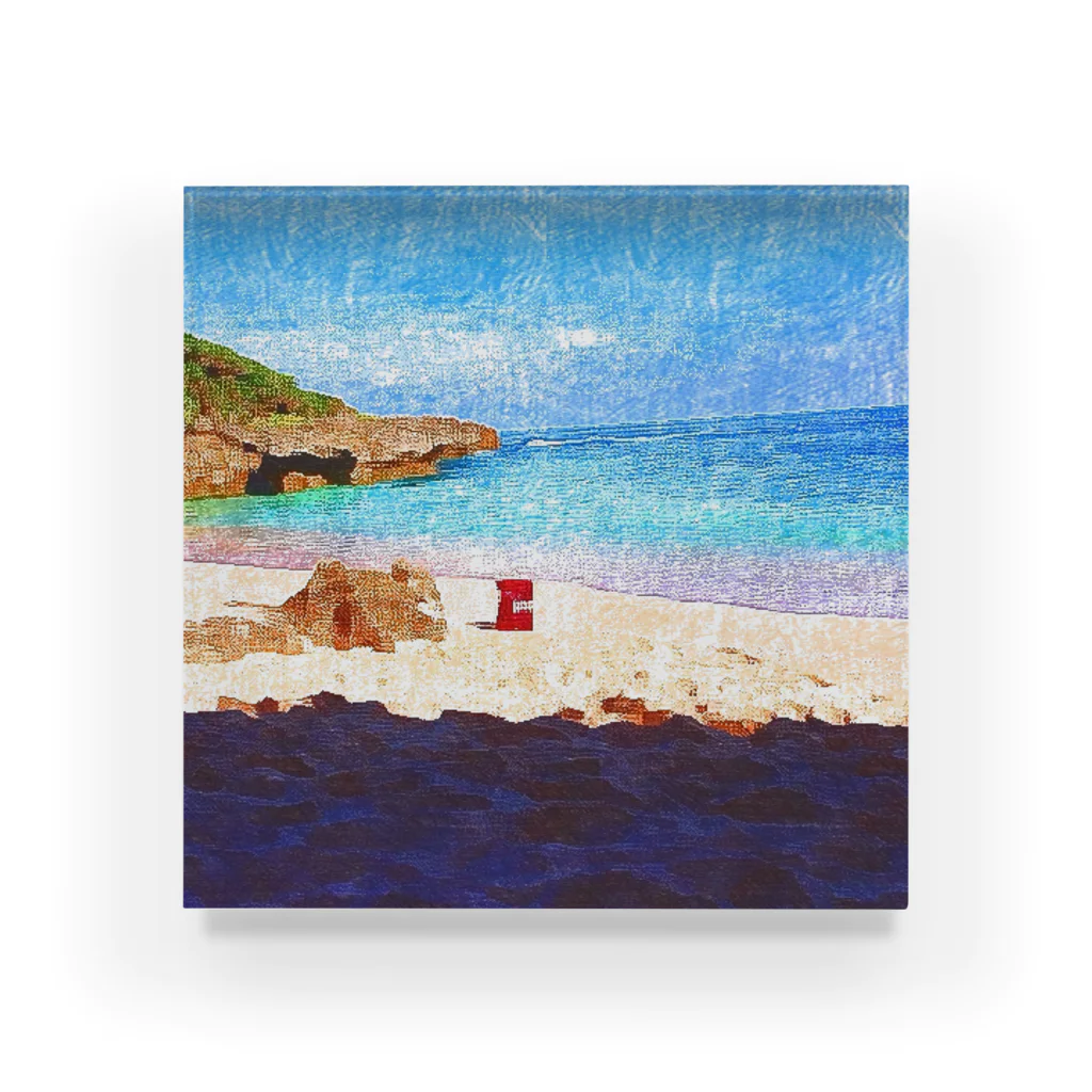 みずきの無人の浜辺 Acrylic Block
